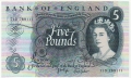 Bank Of England 5 Pound Notes To 1979 5 Pounds, from 1971